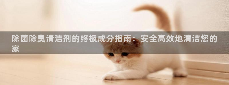 d88尊龙手机登录下载：除菌除臭清洁剂的终极成分指南：安