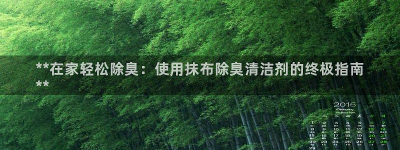 AG尊龙注册在线游戏：**在家轻松除臭：使用抹布除臭清洁